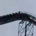 Picture of the Millennium Force going up the first hill.